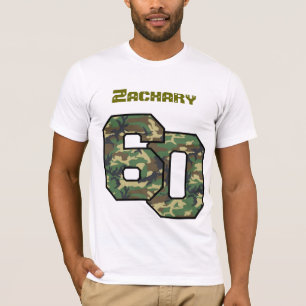 60. Geburtstags-Camouflage ein Jahr-individueller T-Shirt