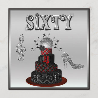 60. Geburtstags-Disco Diva Cake Sparkasse High Hee Einladung