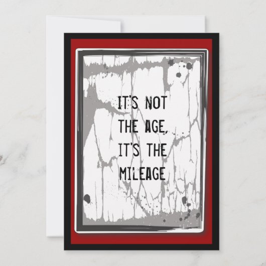 60. Geburtstags-Grungy Einladung (Rückseite)