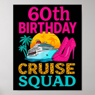 60. Geburtstags-Kreuzfahrt-Truppe 60 Jahre alte Ur Poster