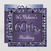 60. Geburtstags-Party Einladung (Vorne/Hinten)