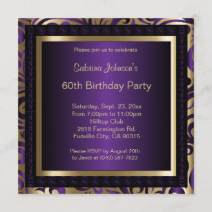 60. Geburtstags-Party Einladung
