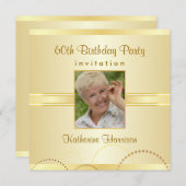 60. Geburtstags-Party - kundenspezifische Einladung (Vorne/Hinten)