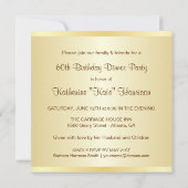 60. Geburtstags-Party - kundenspezifische Einladung (Rückseite)