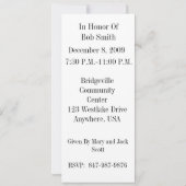 60. Geburtstags-Party-personalisierte Einladung (Rückseite)