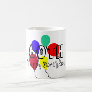 60. Geburtstagsballons Meilenstein jedes ALTERS Kaffeetasse