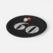 60. Geburtstagsballons Pappteller (Schrägansicht)