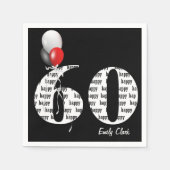 60. Geburtstagsballons Serviette (Vorderseite)