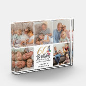 60. Geburtstagsbild Collage Script Schriftzug Fotoblock (Links)