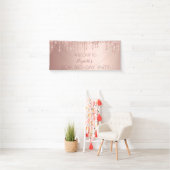 60. Geburtstagsblush Rose Goldname Tropfen Banner (Insitu)