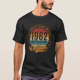 60. Geburtstagsdekoration Vintag 1962 60 Jahre alt T-Shirt