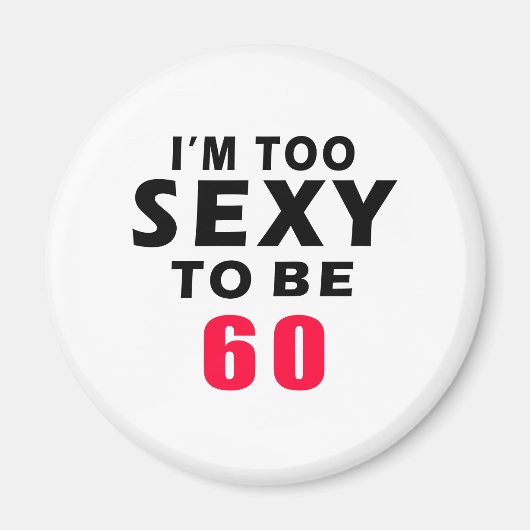 60 Geburtstagsdesigns Magnet (Vorne)