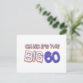 60. Geburtstagsdesigns Postkarte (Stehend Vorderseite)