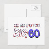 60. Geburtstagsdesigns Postkarte (Vorne/Hinten)