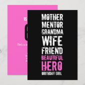 60. Geburtstagseinladung - Mama Schöner Held Einladung (Vorne/Hinten)