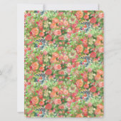 60. Geburtstagseinladung voller Rote Rosen Einladung (Rückseite)