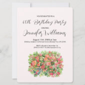 60. Geburtstagseinladung voller Rote Rosen Einladung (Vorderseite)