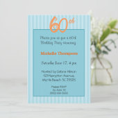 60. Geburtstagseinladungen Einladung (Stehend Vorderseite)