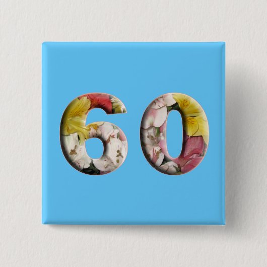 60. Geburtstagsfeier 60 Jahre Meilenstein-Button Button (Vorderseite)