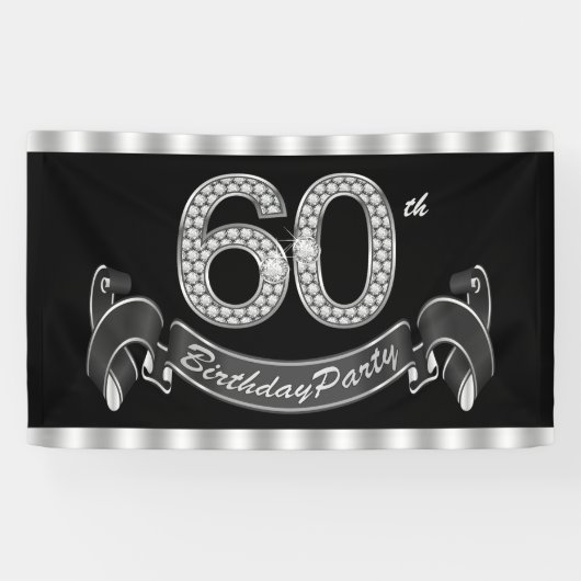 60. Geburtstagsfeier Banner (Horizontal)