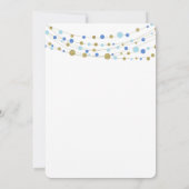 60. Geburtstagsfeier, Blau und Gold, Einladung (Rückseite)