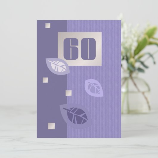 60. Geburtstagsfeier Custom Einladungen (Stehend Vorderseite)