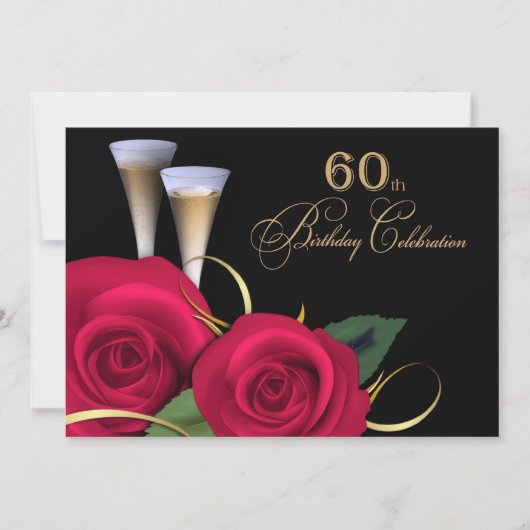 60. Geburtstagsfeier Custom Einladungen (Vorderseite)