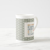 60. Geburtstagsfeier Dekor oder Geburtstagsgeschen Porzellantasse (Vorderseite Rechts)