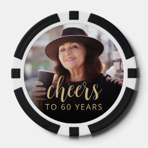 60. Geburtstagsfeier Foto Prost Pokerchips