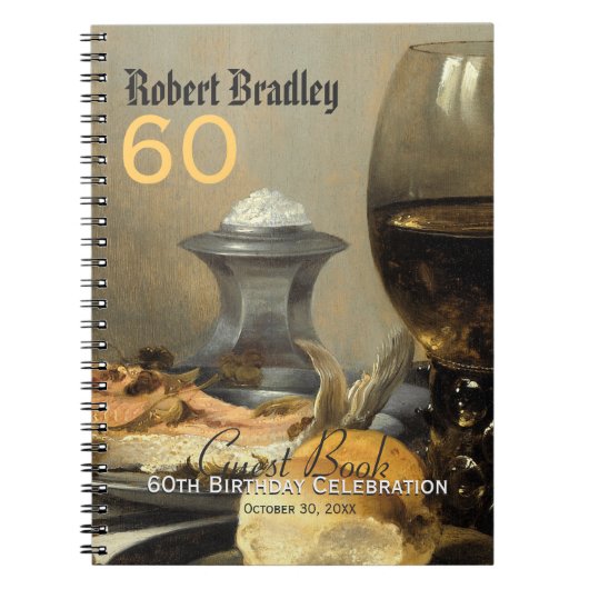 60. Geburtstagsfeier - individualisierbares Gästeb Notizblock (Vorderseite)