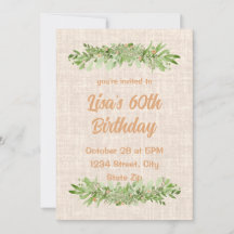 60. Geburtstagsfeier - Linengrün | sechzig