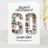 60. Geburtstagsfeier Nr. 60 FotoCollage Karte (Gelbe Blume)