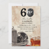 60. Geburtstagsfeier | Oldtimer-Auto & Whiskey Einladung (Vorderseite)