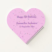 60. Geburtstagsfeier Pale Pink Guest Notizblock (Rückseite)