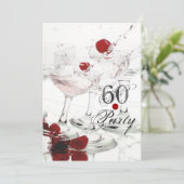 60 Geburtstagsfeier Party CUSTOMIZE Einladung (Stehend Vorderseite)