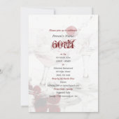 60 Geburtstagsfeier Party CUSTOMIZE Einladung (Rückseite)