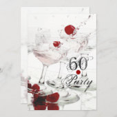 60 Geburtstagsfeier Party CUSTOMIZE Einladung (Vorne/Hinten)