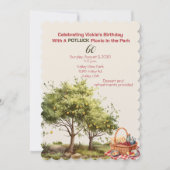 60. Geburtstagsfeier Picnic im Park Einladung (Vorderseite)