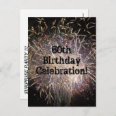 60. Geburtstagsfeier Postkarte (Vorne/Hinten)