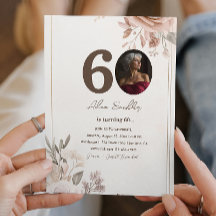 60. Geburtstagsfeier und Blume Einladungen zum Blu