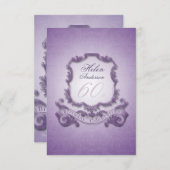 60. Geburtstagsfeier Vintag Frame Einladung (Vorne/Hinten)