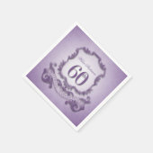 60. Geburtstagsfeier Vintager Rahmen Serviette (Ecke)