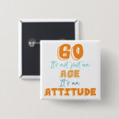 60. Geburtstagsgeschenk Button (Vorne & Hinten)
