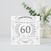 60. Geburtstagsgeschenk Karte (Stehend Vorderseite)