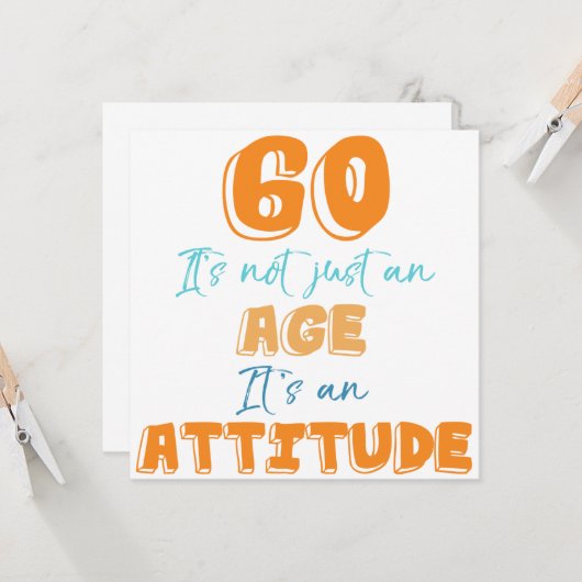 60. Geburtstagsgeschenk Karte (Vorderseite/Rückseite Beispiel)