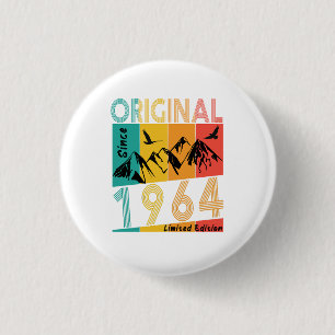 60. Geburtstagsgeschenk Mann Frau Original Vintage Button
