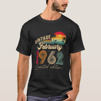 60. Geburtstagsgeschenk Männer Vintage Februar 196 T-Shirt