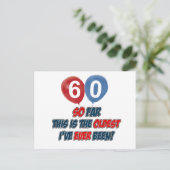 60. Geburtstagsgeschenk Postkarte (Stehend Vorderseite)