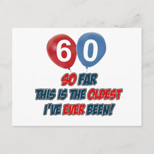 60. Geburtstagsgeschenk Postkarte