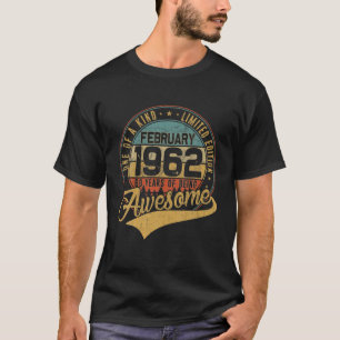 60. Geburtstagsgeschenk Retro Februar 1962 60 Jahr T-Shirt